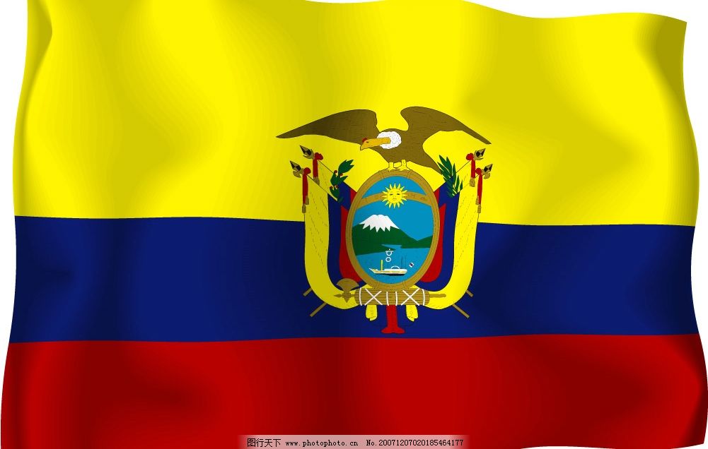 矢量厄瓜多尔国旗图片