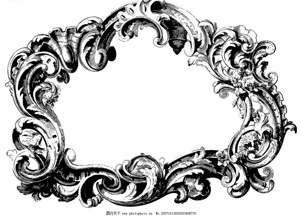 经典巴洛克 底图 背景 花纹 欧式 经典 插画 底纹边框 背景底纹 设计