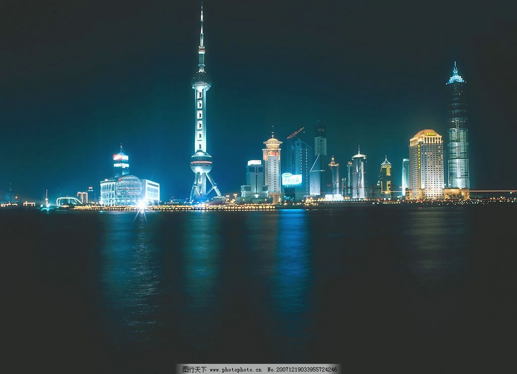 上海东方明珠夜景图片,旅游摄影 国内旅游 上海
